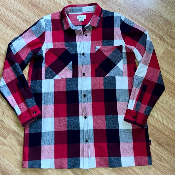 Woolrich Womens Boyfriend Flannel Shirt Multicolor Archive Check Cotton Shirt L - Picture 6 of 13